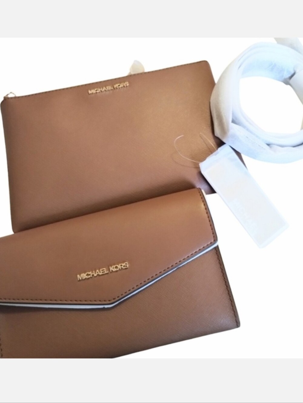 Michael Kors Large Charlotte  MK Logo  3 In One Tote Bag Set - Picture 5 of 8